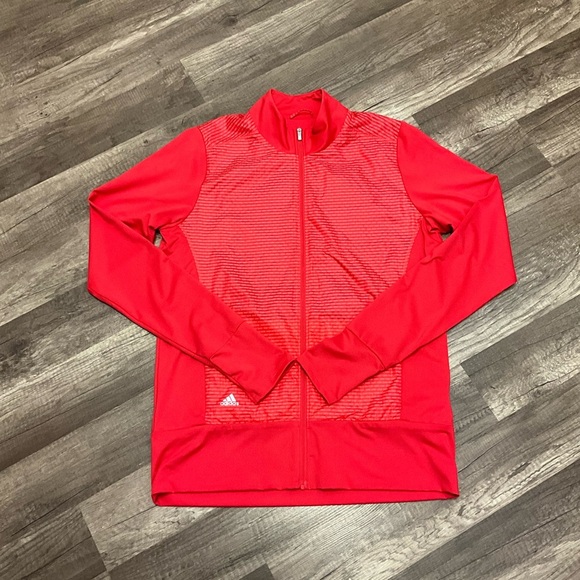 Adidas Golf Women’s Full Zip Mock Neck Thumb holes Lightweight Jacket Size Small - Picture 1 of 7